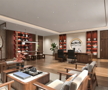 New Chinese Style Manager's Office-ID:231861115
