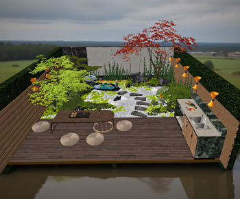 New Chinese Style Courtyard/landscape-ID:873200893