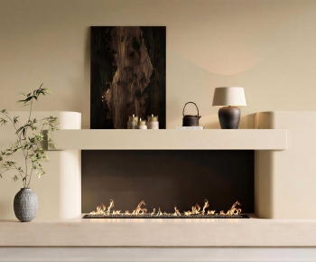 Wabi-sabi Style Fireplace-ID:577591901