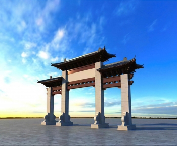 Chinese Style Decorated Archway-ID:711520919