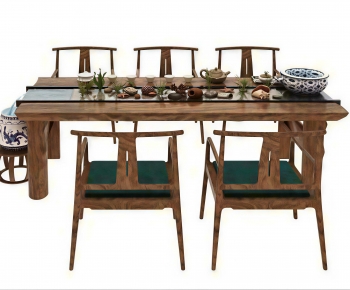 Chinese Style Dining Table And Chairs-ID:605979921