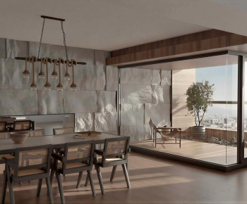 Wabi-sabi Style Dining Room-ID:748140101