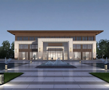 New Chinese Style Appearance Of Commercial Building-ID:593101986