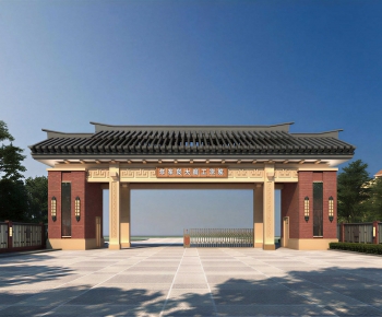 New Chinese Style Facade Element-ID:668162112