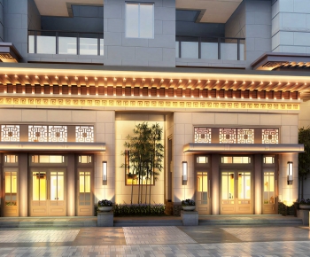 New Chinese Style Facade Element-ID:499920867
