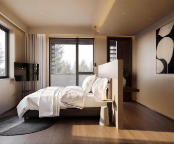 Wabi-sabi Style Bedroom-ID:864526031