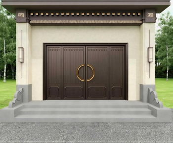 New Chinese Style Facade Element-ID:739547979