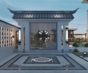 New Chinese Style Hallway-ID:336670932