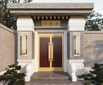 New Chinese Style Facade Element-ID:840993889