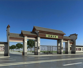 New Chinese Style Facade Element-ID:814408062