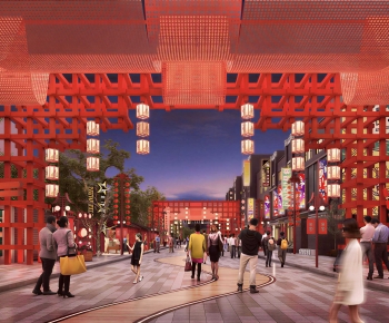 New Chinese Style Commercial Street-ID:687304976
