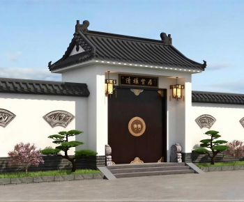 New Chinese Style Facade Element-ID:648930071
