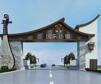 New Chinese Style Facade Element-ID:269871957