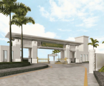 New Chinese Style Facade Element-ID:178833966