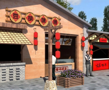 New Chinese Style Commercial Street-ID:132128953