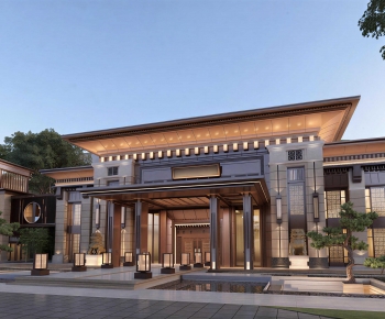 New Chinese Style Facade Element-ID:769244914