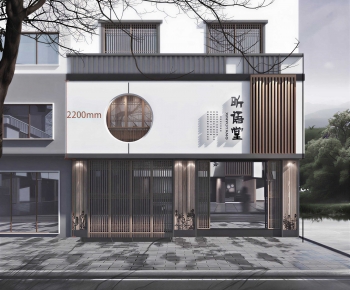 New Chinese Style Facade Element-ID:829093934