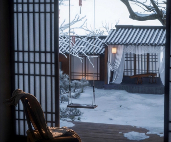 New Chinese Style Courtyard/landscape-ID:332990887