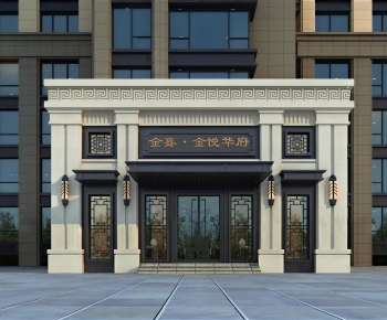 New Chinese Style Facade Element-ID:708046915