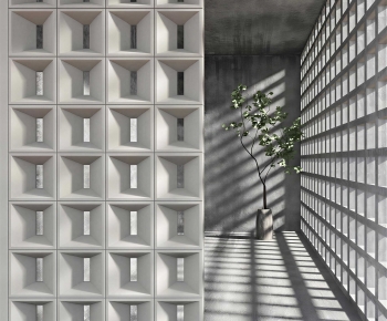 Modern Cement Brick Screen Partition-ID:195092922