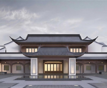 New Chinese Style Ancient Architectural Buildings-ID:535401112