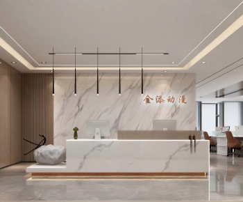 Modern Office Reception Desk-ID:502569911