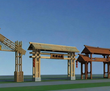 New Chinese Style Decorated Archway-ID:210069898