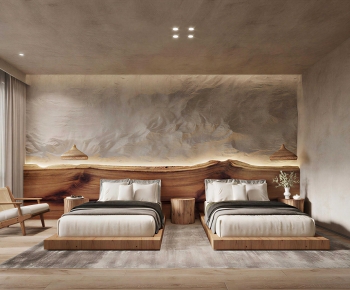 Wabi-sabi Style Bedroom-ID:813699964