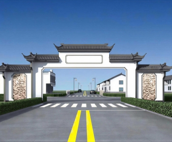 New Chinese Style Decorated Archway-ID:880438093