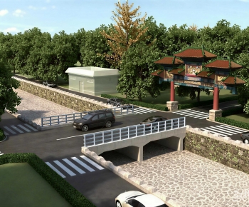 Chinese Style Decorated Archway-ID:729234937