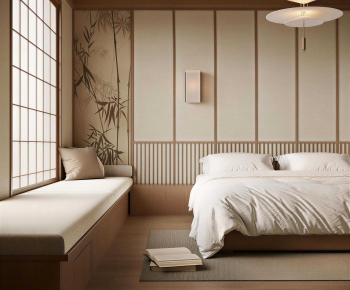 Japanese Style Bedroom-ID:923970947