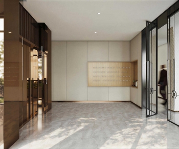 Modern Office Elevator Hall-ID:360371114