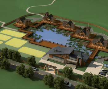 Chinese Style Architectural Bird's-eye View Planning-ID:622091055
