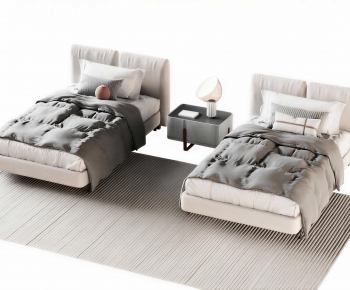 Modern Single Bed-ID:545670035