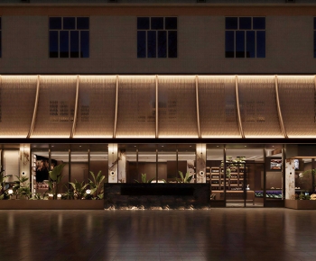 New Chinese Style Facade Element-ID:384816887
