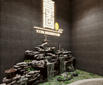 New Chinese Style Rockery Waterscape-ID:577497967