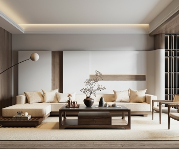 New Chinese Style A Living Room-ID:257503994