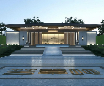 New Chinese Style Facade Element-ID:175095087