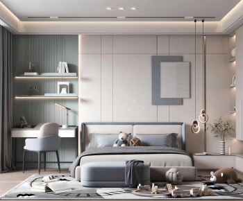 Modern Boy's Room And Son's Room-ID:484136103