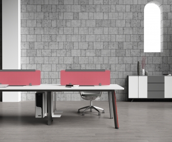 Modern Office Desk And Chair-ID:774986038