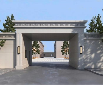 New Chinese Style Facade Element-ID:308996921