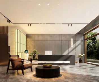 Modern Office Reception Desk-ID:868620989