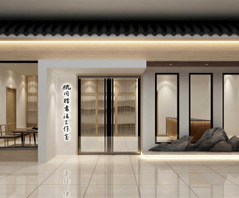 New Chinese Style Facade Element-ID:279953969
