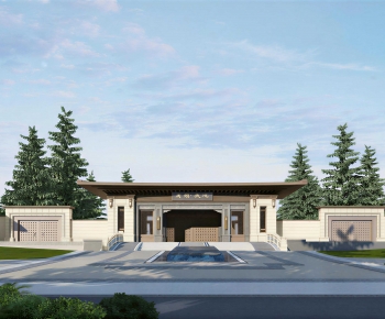 New Chinese Style Facade Element-ID:537184001