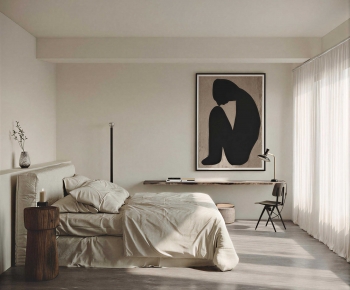 Wabi-sabi Style Bedroom-ID:235987909