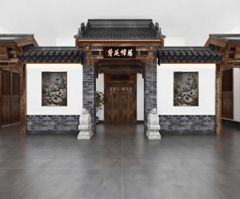 New Chinese Style Facade Element-ID:987586988