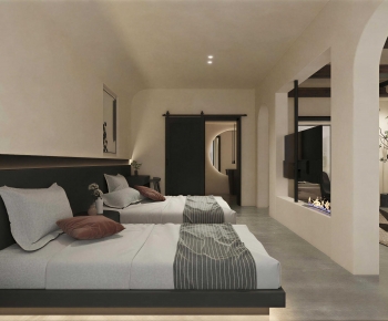 Wabi-sabi Style Guest Room-ID:787635093
