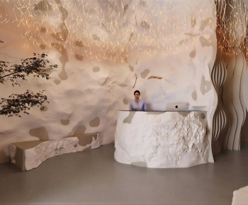 Wabi-sabi Style Reception Desk-ID:572712907