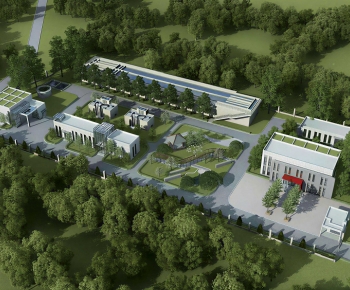 Modern Architectural Bird's-eye View Planning-ID:598371037