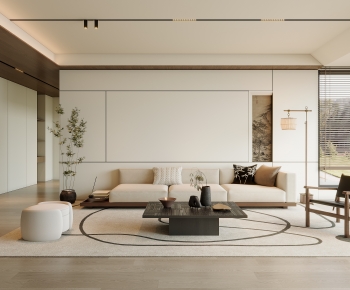 New Chinese Style A Living Room-ID:898032908